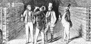 Darstellung der Champagnerprobe in Wien, 1850